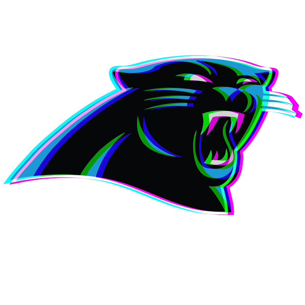 Phantom Carolina Panthers logo iron on paper